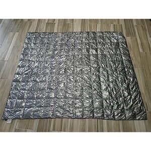 Noble Excellence 80% Down Packable Throw 60x70 Ultra Warm Quilted Shiny Blanket